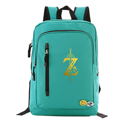 Golden Printed Youth Student Backpack For Men And Women's Leisure Travel Backpack
