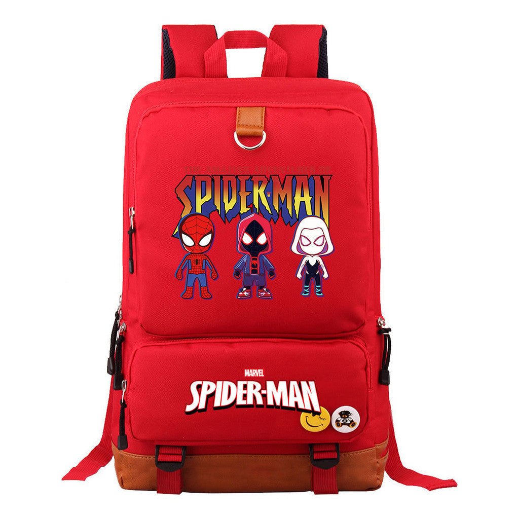 Superhero Printed Student Backpack, Travel Bag, Men's And Women's Backpack