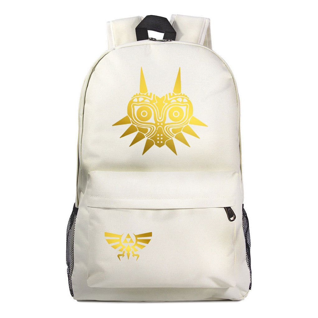 Golden Printed Student Backpack Casual Backpack
