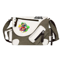 Super Mario Youth Student School Bag Canvas Shoulder Bag Casual Straddle Backpack