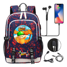 Printed Youth School Bag Usb Casual Backpack Travel Backpack