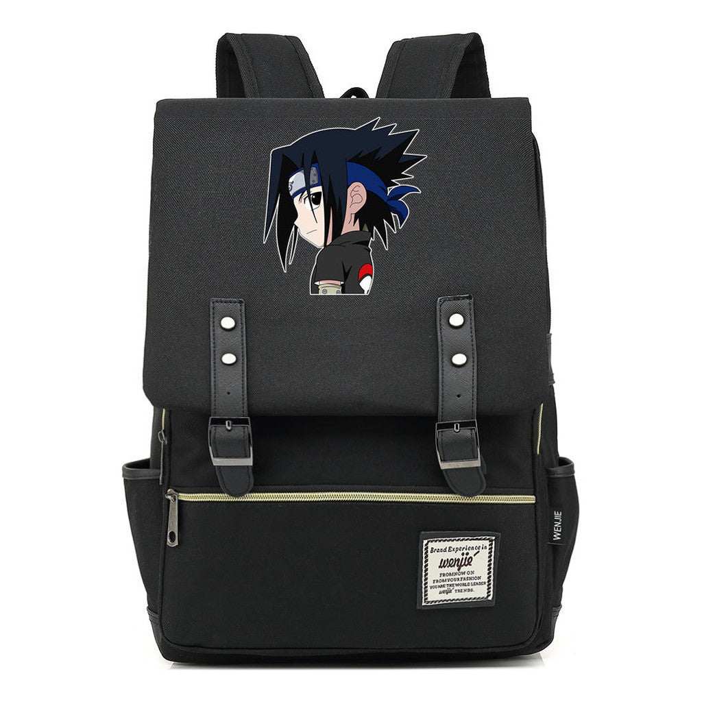 Naruto Printed Teenage Student Backpack For Men And Women, Casual Belt Buckle, Classic Backpack