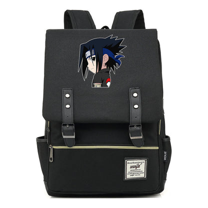Naruto Printed Teenage Student Backpack For Men And Women, Casual Belt Buckle, Classic Backpack