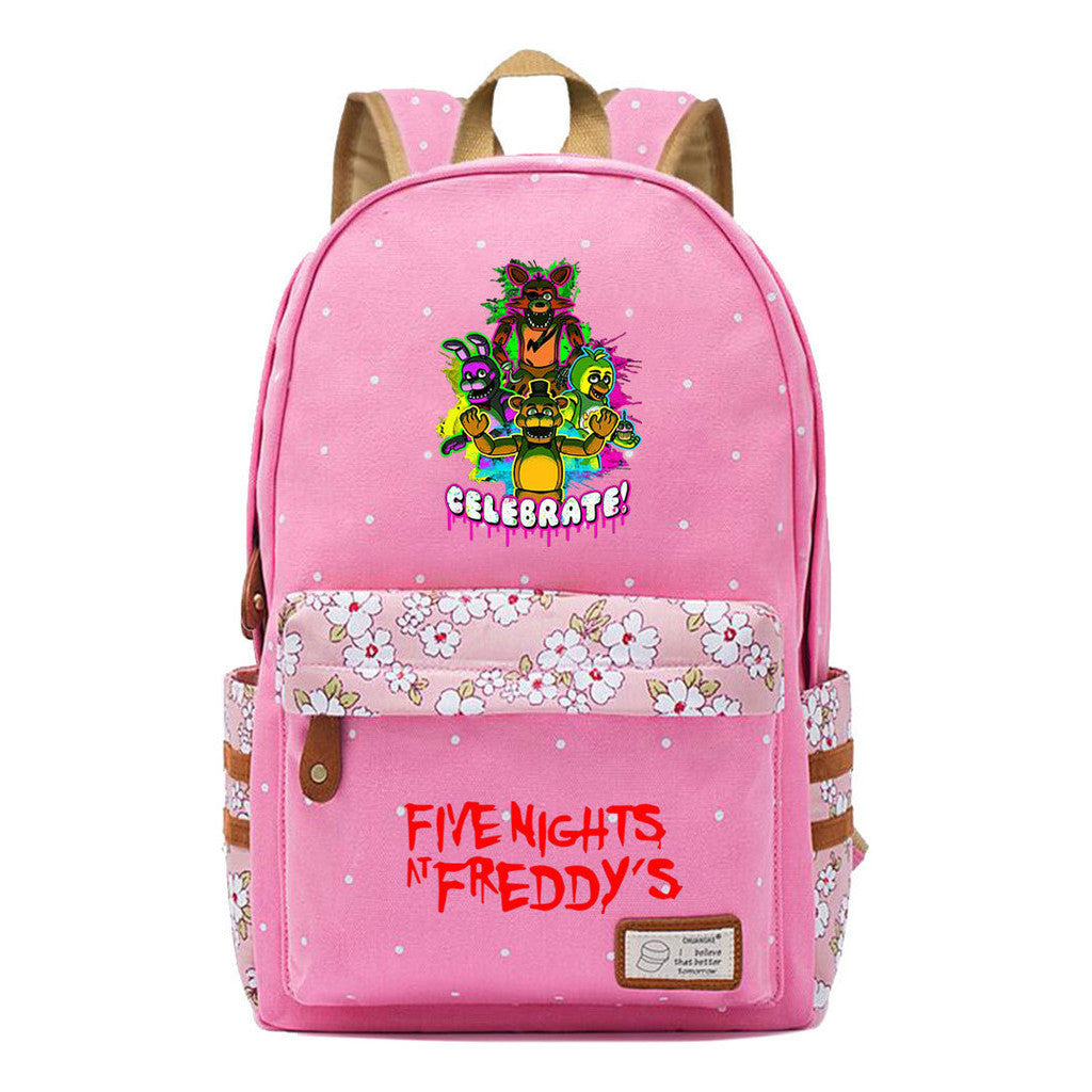 Toy Bear Game Fashion Printed Teenage Girls Student School Bag Men's And Women's Casual Canvas Backpack