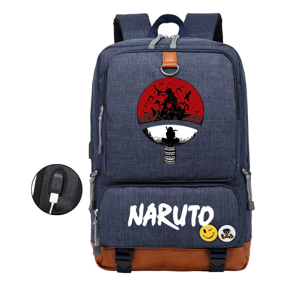 Printed Usb Youth Student Backpack For Men And Women's Leisure Travel Backpack