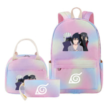 Naruto Student Girl Backpack Lunch Bag Three Piece Set Backpack Set