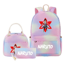 Naruto Student Girl Backpack Lunch Bag Three Piece Set Backpack Set