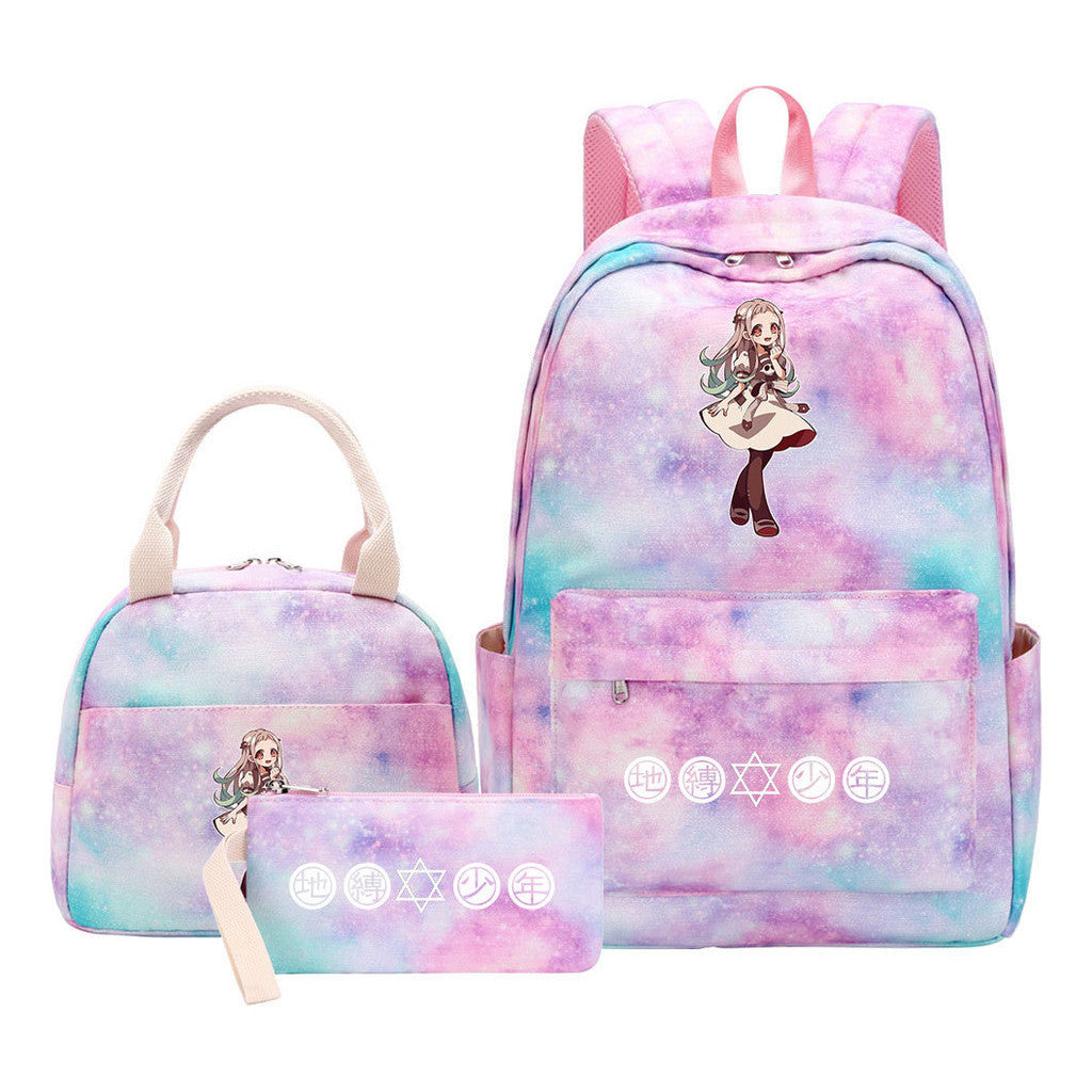 Teenage Student Girl Backpack Lunch Bag Three Piece Set Backpack