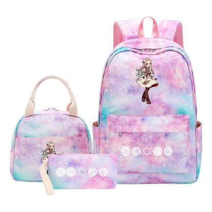 Teenage Student Girl Backpack Lunch Bag Three Piece Set Backpack