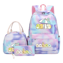 Game Corner Biology Student Girls School Bag Lunch Bag Three Piece Set Backpack Set