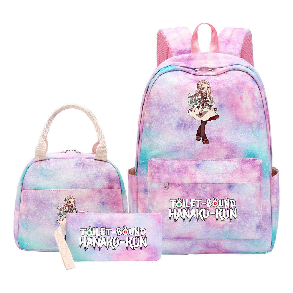 Student Girl Backpack Lunch Bag Three Piece Set Backpack Set
