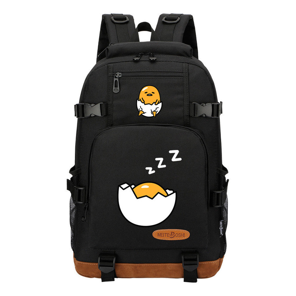 Lazy Egg Teenage Student Backpacks Boys And Girls Backpack