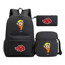 Anime Naruto Starry Sky Youth School Bag Three Piece Set For Boys And Girls Backpack Set