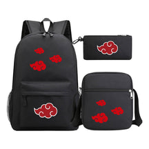 Anime Naruto Starry Sky Youth School Bag Three Piece Set For Boys And Girls Backpack Set