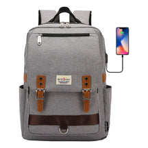 Printed Teenage Student Backpack For Men And Women With Casual Belt Buckle Usb Backpack