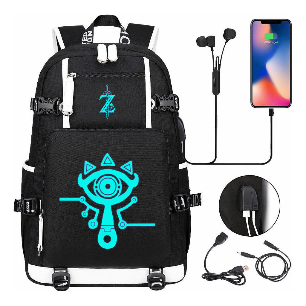 Legend Of Zelda Usb Youth Student Backpack For Men And Women's Leisure Travel Backpack