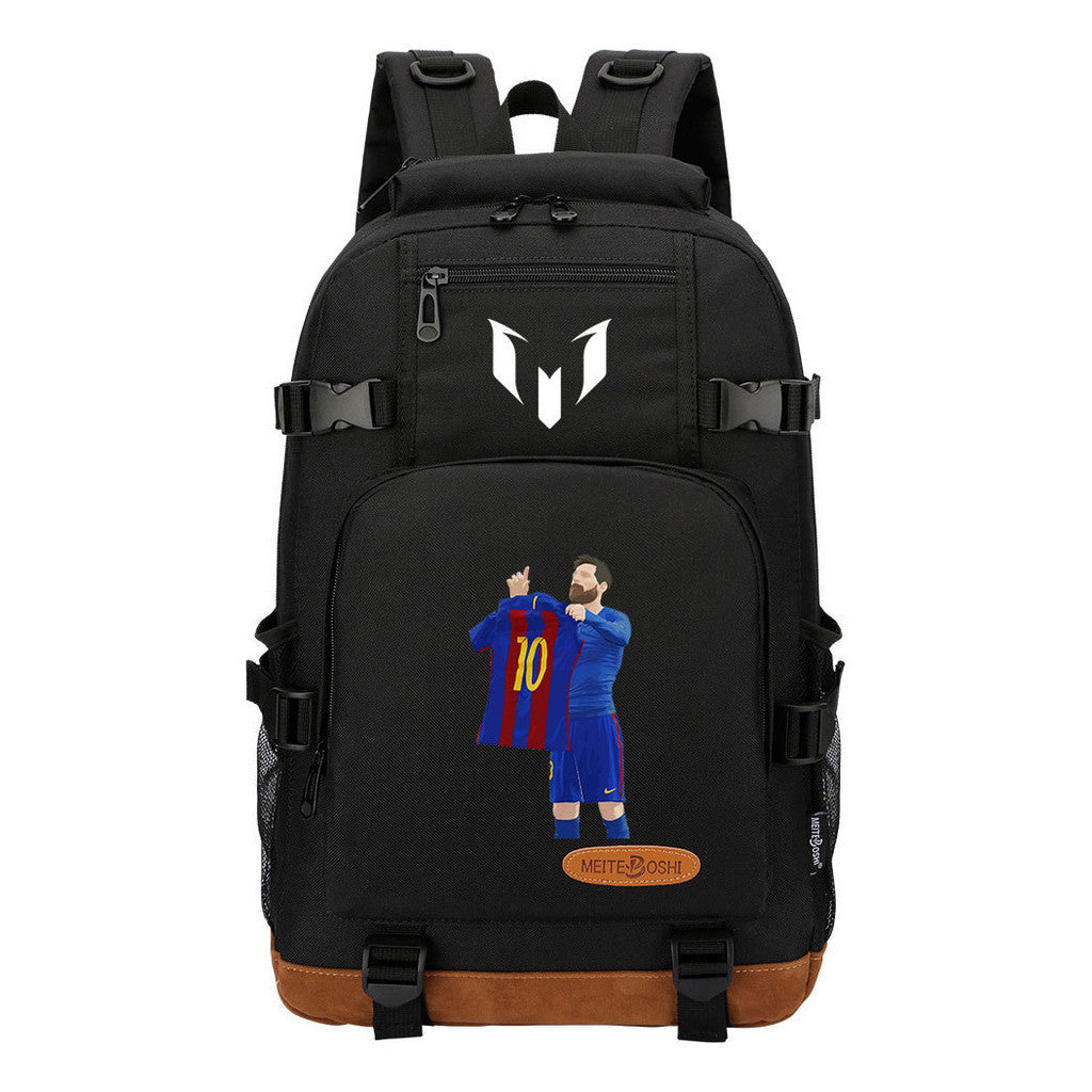 Sports Football Star Printed Youth Student Backpack Backpack