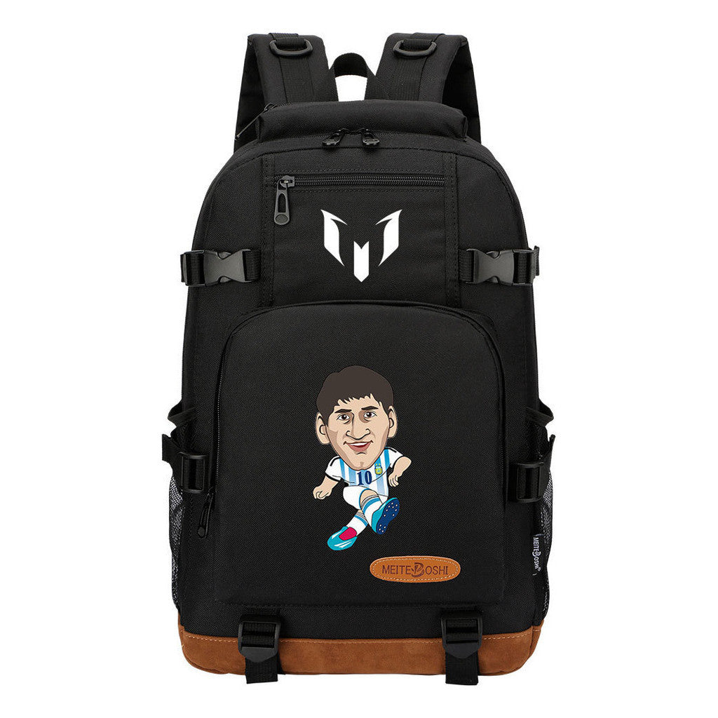 Sports Football Star Printed Youth Student Backpack Backpack