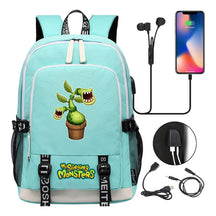 Monster Concert Printed Student Backpack Usb Leisure Backpack
