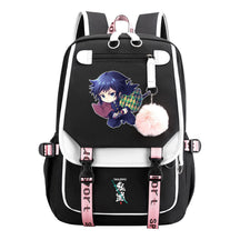 Cartoon Fashion Usb Youth Student Backpack Boy's And Girl's Leisure Ribbon Flip Backpack