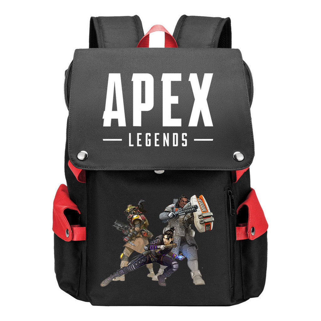 Apex Hero Print Usb Charging Cap Head Style Student School Bag Casual Backpack