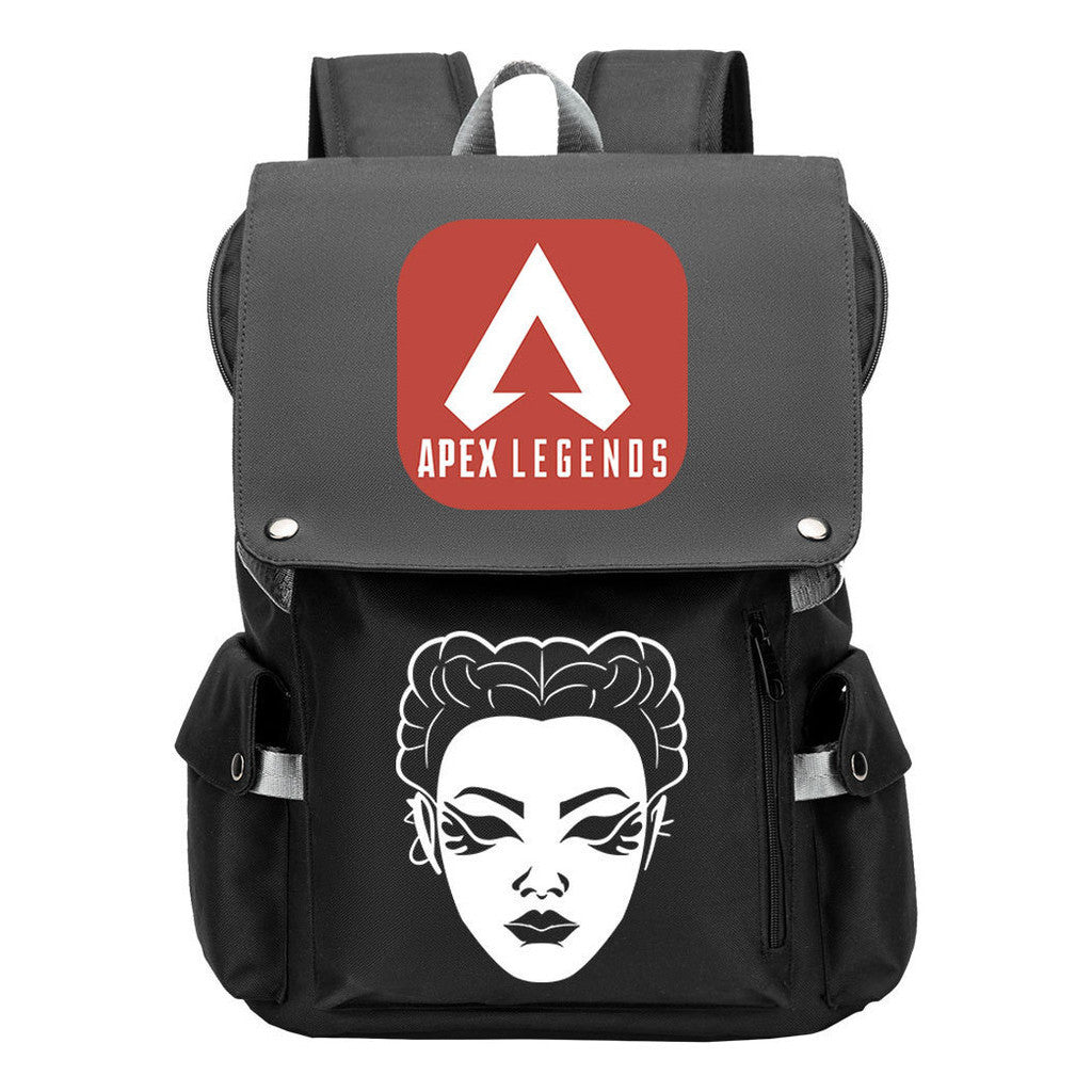 Apex Hero Print Usb Charging Head Youth School Bag Casual Backpack