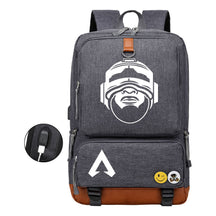 Apex Hero Print Usb Student Backpack For Leisure Travel Backpack