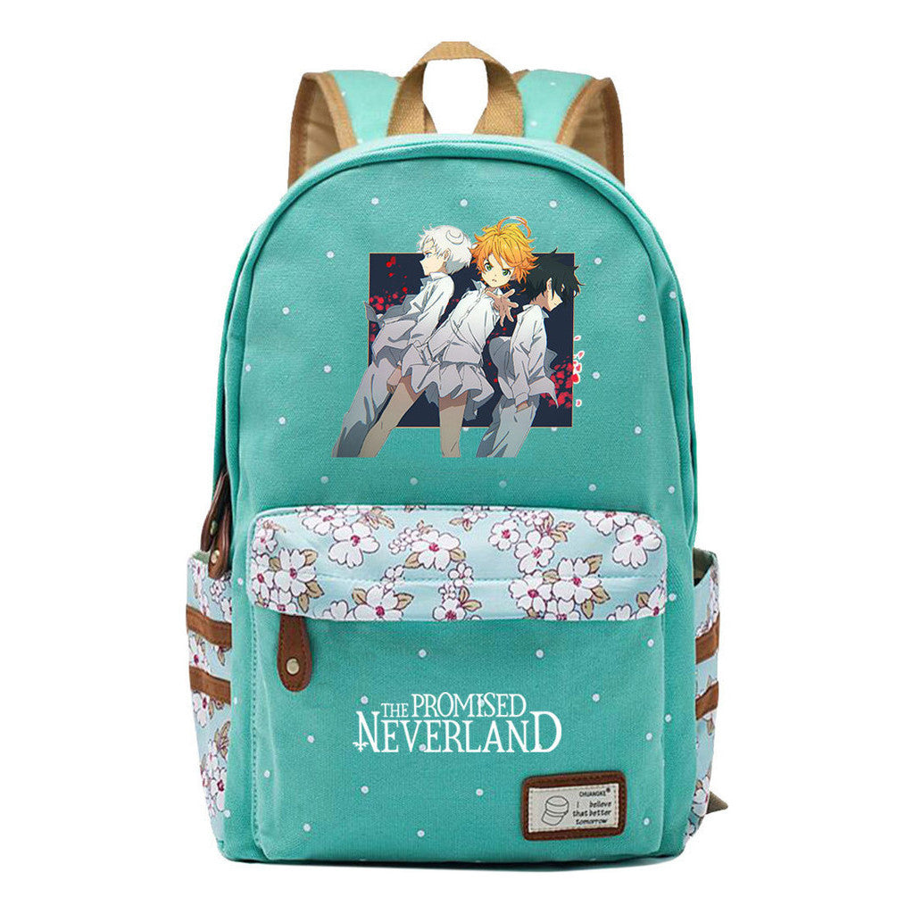 Promised Dream Island Printed Student Backpack, Floral Casual Backpack