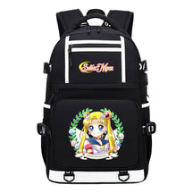 Anime Beauty Girl Warrior Usb Youth Student School Bag Men's And Women's Backpack Leisure Travel Backpack