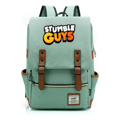 Printed Teenage Student Backpack With Casual Belt Buckle Backpack