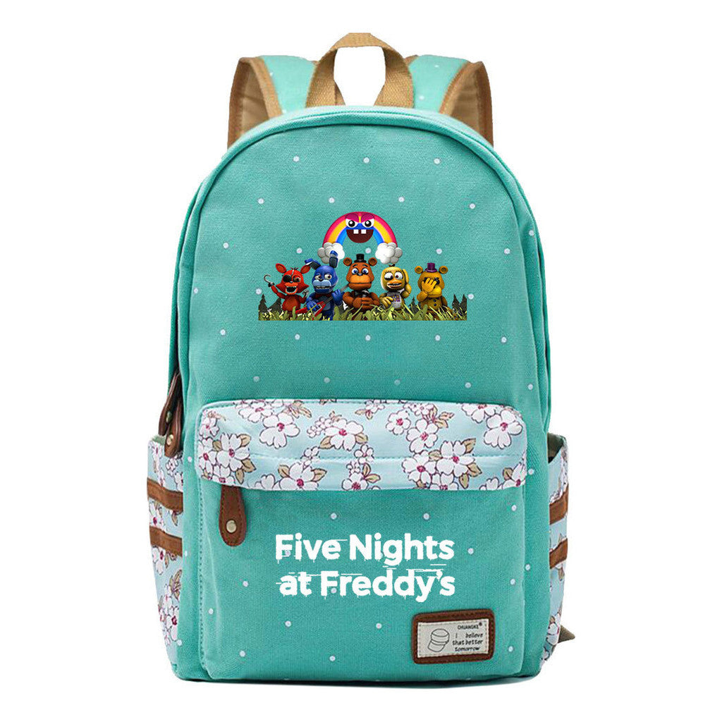 Toy Bear Game Fashion Printed Teenage Girls Student School Bag Men's And Women's Casual Canvas Backpack