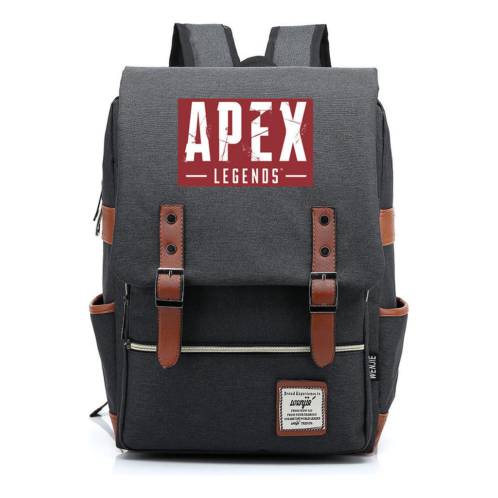 Printed Teenage Student Backpack For Men And Women With Casual Belt Buckle Classic Backpack