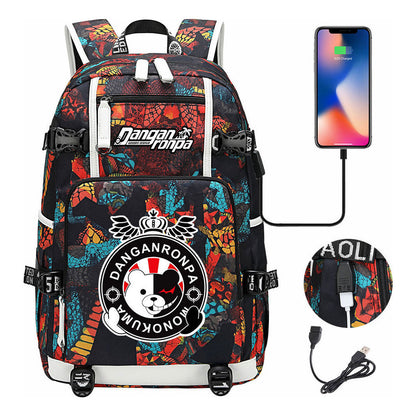 Bullet Theory Breaks Usb Large Capacity Youth Student Backpack Men's And Women's Leisure Travel Backpack