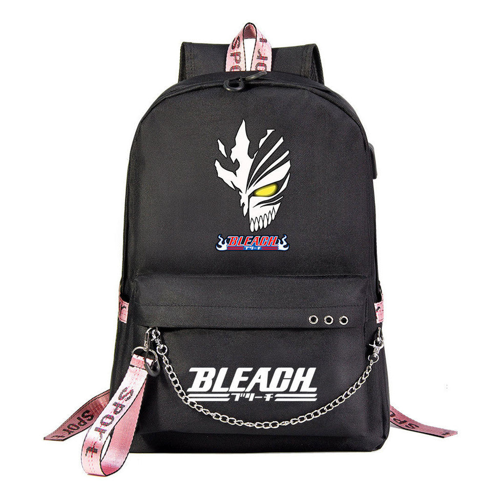 Death Print Usb Youth Student Backpack For Men And Women's Leisure Travel Backpack