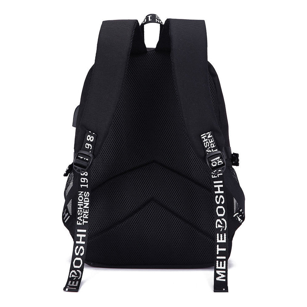 Sports Football Star Usb Youth Student Backpack For Men And Women's Leisure Sports Backpack