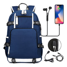 Printed Usb Youth Student School Bag Leisure Large Capacity Travel Backpack