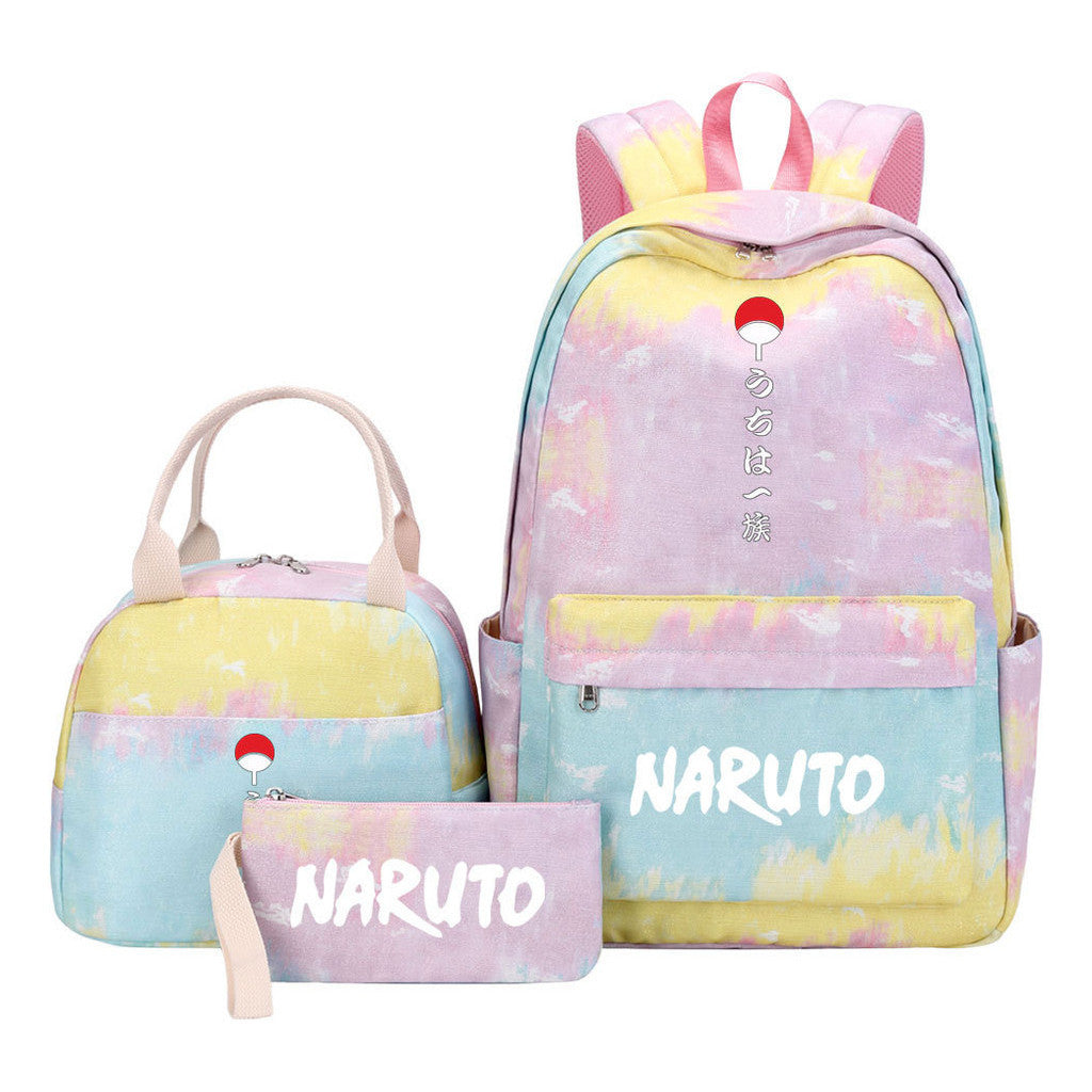 Naruto Girls School Bag Lunch Bag Three Piece Set Backpack Set