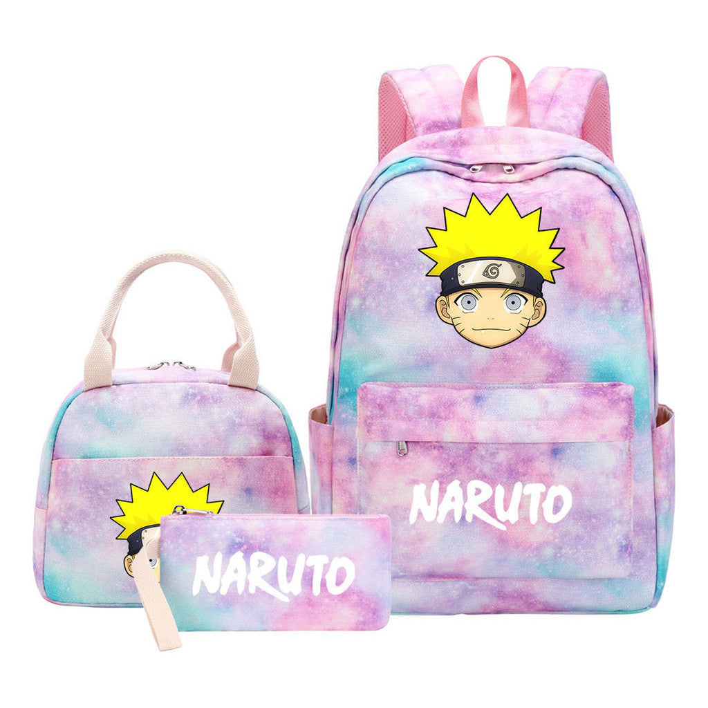 Naruto Girls School Bag Lunch Bag Three Piece Set Backpack Set