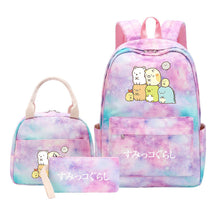 Game Corner Biology Youth Student Girls School Bag Lunch Bag Three Piece Set Backpack Set