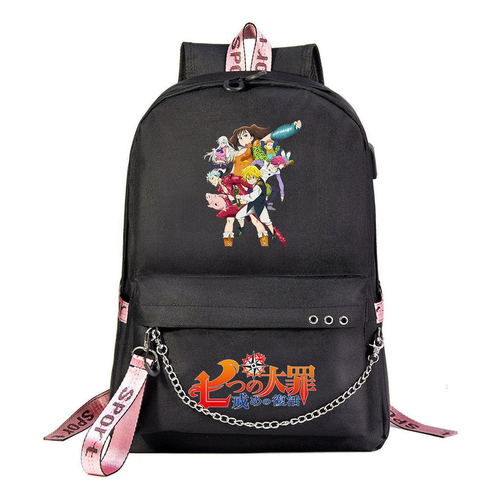 Usb Youth Student Backpack For Boys And Girls Leisure Travel Backpack