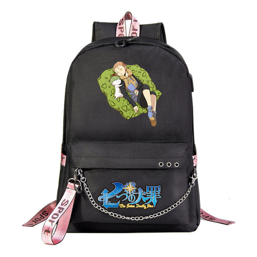 Usb Youth Student Backpack For Boys And Girls Leisure Travel Backpack