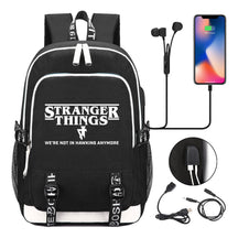 Strange Story Printed Usb Youth Student Backpack For Leisure Travel Backpack