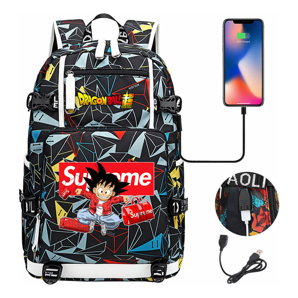 Usb Large Capacity Youth Student Backpack For Men And Women's Leisure Travel Backpack