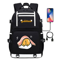 Cartoon Cartoon Lazy Egg Usb Student Backpack Backpack Leisure Travel Bag