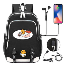Comic Lazy Egg Youth Student Backpack Usb Men's And Women's Leisure Backpack