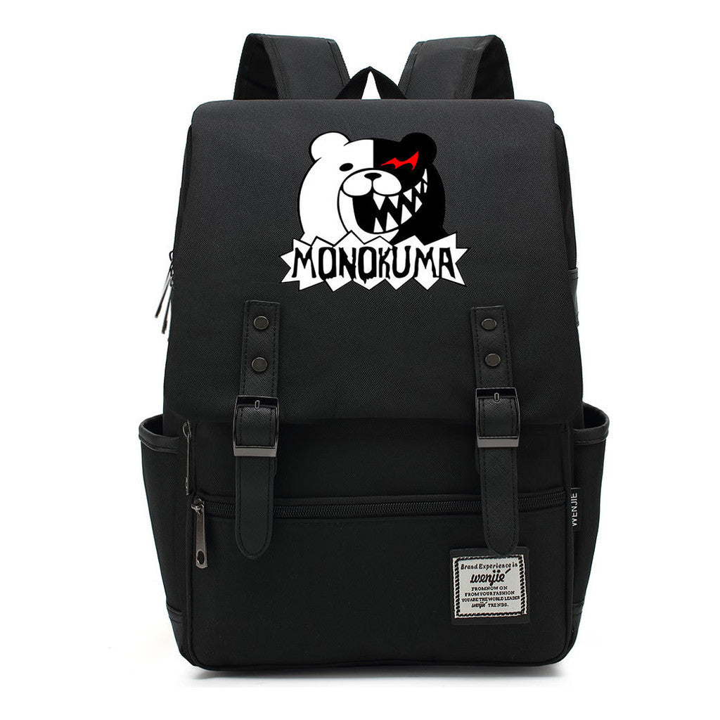 Printed Student Backpack With Men's And Women's Casual Belt Buckle, Classic Backpack