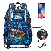 Legend Of Zelda Usb Youth Student Backpack For Leisure Travel Backpack