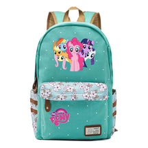 Pony Unicorn Youth Student School Bag Fragmented Canvas Girl Backpack