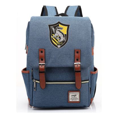 School Of Witchcraft And Wizardry Printed Youth Student School Bag Casual Belt Buckle Classic Backpack