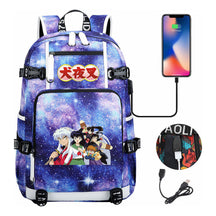 Anime Dog Yaksha Usb Earbuds Youth Student Backpack Travel Backpack